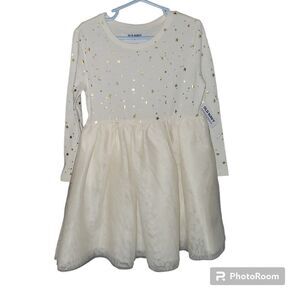 Old Navy long sleeve cream tutu with stars. ^